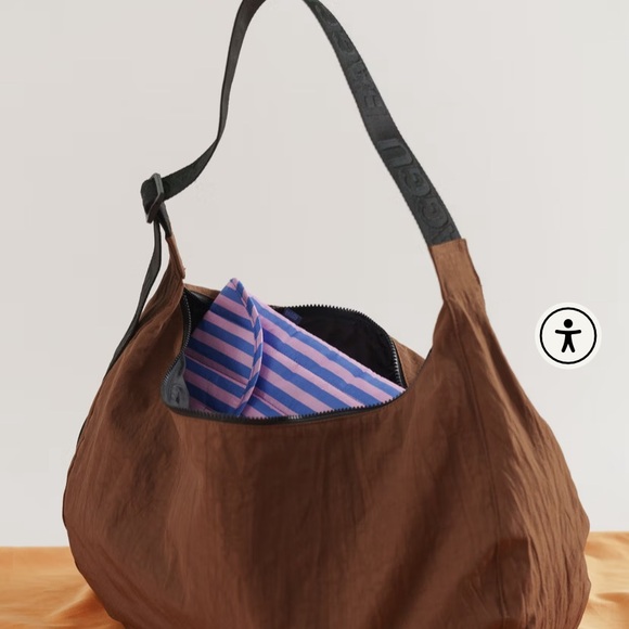 Large Brown Baggu Crescent Bag - Picture 4 of 5